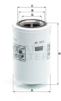 Filter, operating hydraulics (WH 9005)