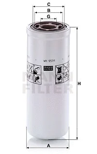 Filter, operating hydraulics (WH 1257/1)