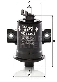 Fuel Filter (WK 614/36 x)