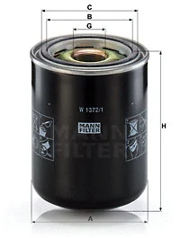 Filter, operating hydraulics (W 1372/1)