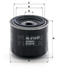 Oil Filter (W 811/81)