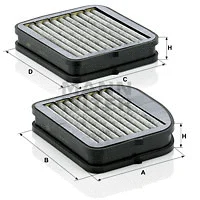 Filter, cabin air (CUK 22 000-2)