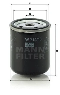 Hydraulic Filter, automatic transmission (W 712/45)