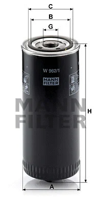 Filter, operating hydraulics (W 962/1)