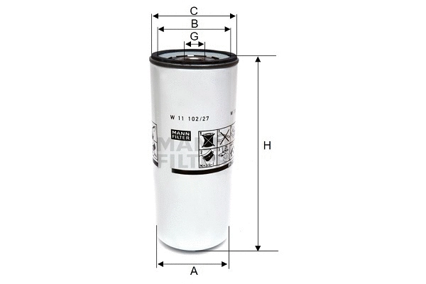Oil Filter (W 11 102/27)