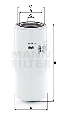 Filter, operating hydraulics (WD 14 004)