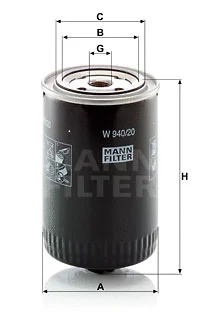 Oil Filter (W 940/20)