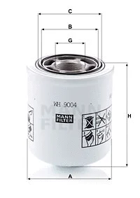 Filter, operating hydraulics (WH 9004)