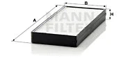 Filter, cabin air (CU 2521-2)