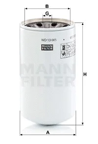 Filter, operating hydraulics (WD 13 005 x)