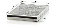 Filter, cabin air (CUK 3054)