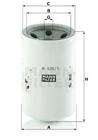 Filter, operating hydraulics (W 925/1)