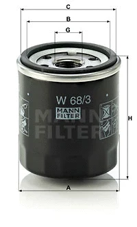 Oil Filter (W 68/3)