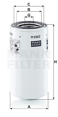 Filter, operating hydraulics (W 935/2)