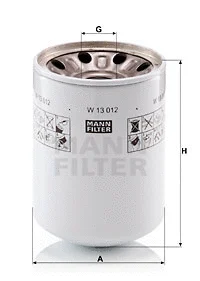 Filter, operating hydraulics (W 13 012)