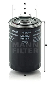 Oil Filter (W 940/38)