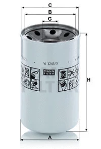 Filter, operating hydraulics (W 1245/3 x)