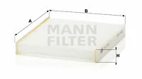 Filter, cabin air (CU 16 001)