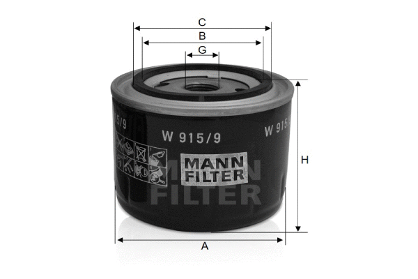 Oil Filter (W 915/9)