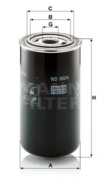 Hydraulic Filter, automatic transmission (WD 950/4)