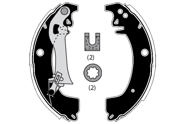 Brake Shoe Set (RA25091)