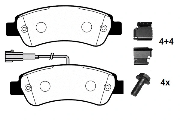 Brake Pad Set, disc brake (RA.0887.2K1)