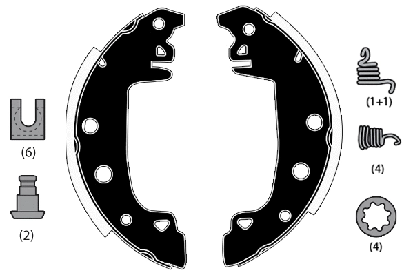 Brake Shoe Set (RA22850)