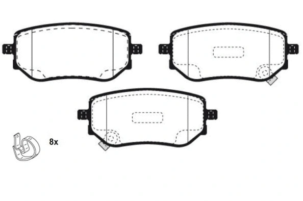 Brake Pad Set, disc brake (RA.1296.0)