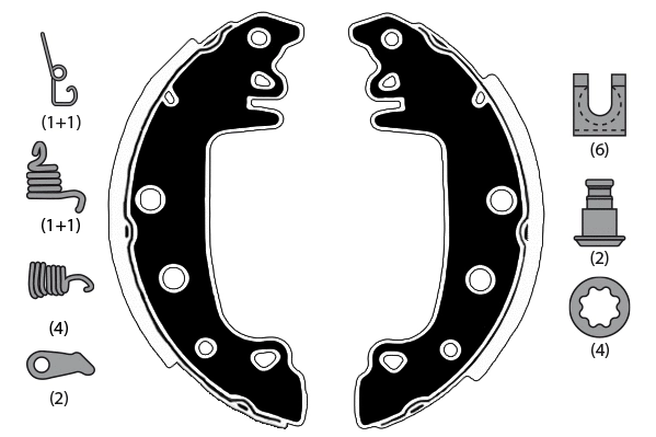 Brake Shoe Set (RA25890)