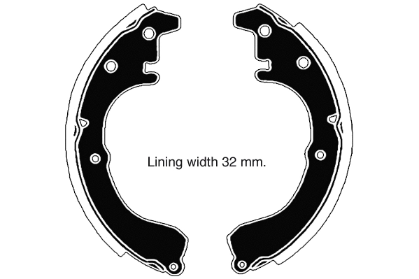Brake Shoe Set (RA24550)