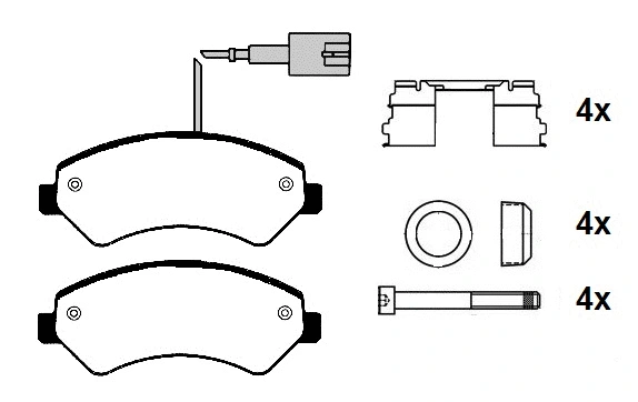 Brake Pad Set, disc brake (RA.0886.3K1)