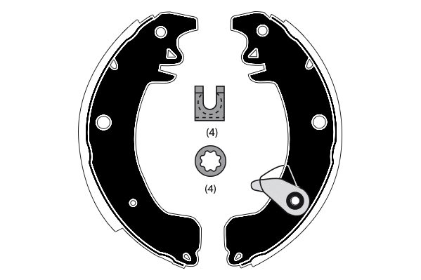 Brake Shoe Set (RA25090)