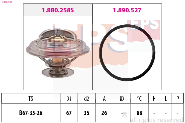 Thermostat, coolant (1.880.258)