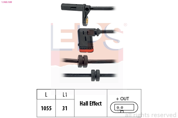 Sensor, wheel speed (1.960.189)