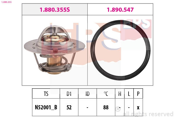 Thermostat, coolant (1.880.355)