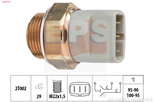 Temperature Switch, radiator fan (1.850.616)