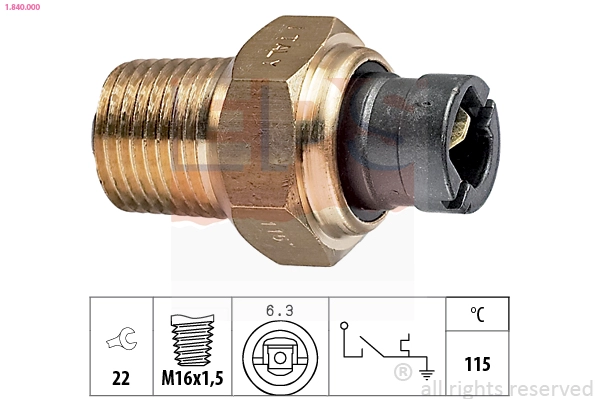 Temperature Switch, coolant warning lamp (1.840.000)