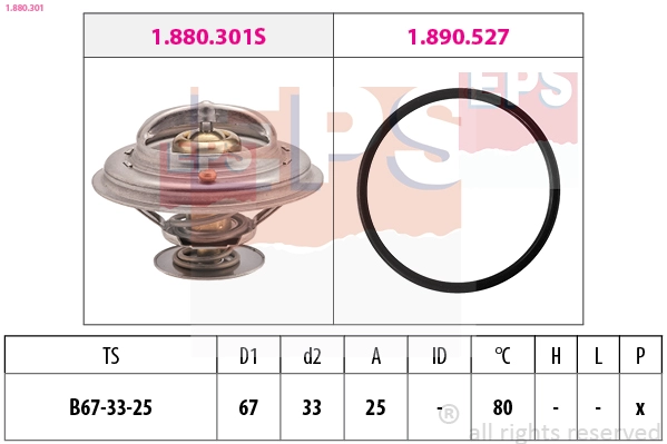 Thermostat, coolant (1.880.301)