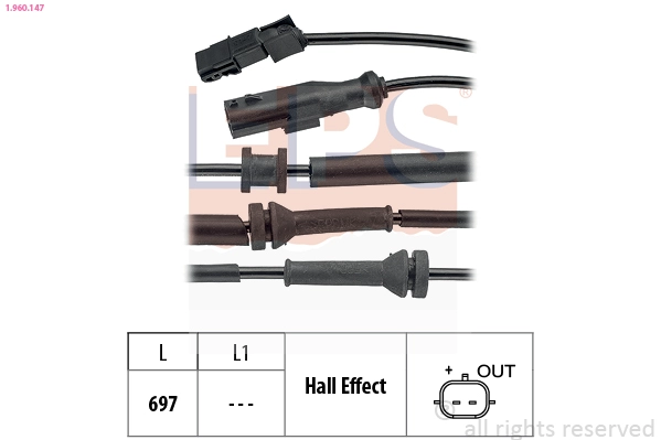 Sensor, wheel speed (1.960.147)