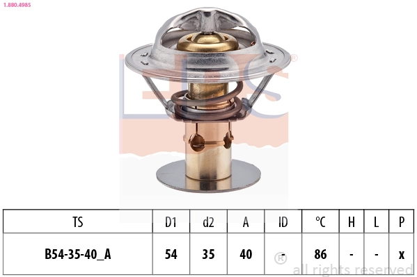 Thermostat, coolant (1.880.498S)