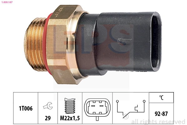 Temperature Switch, radiator fan (1.850.187)