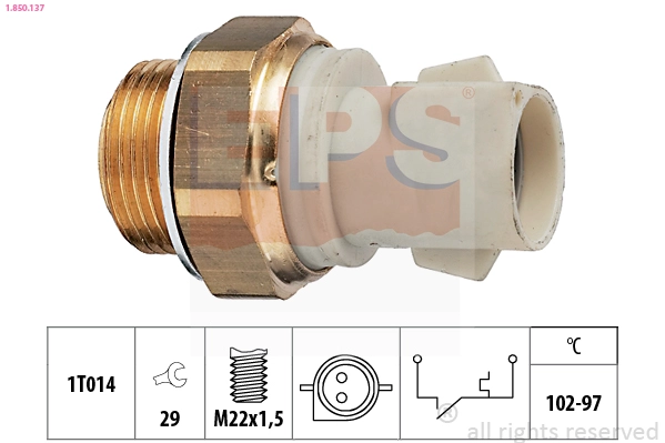Temperature Switch, radiator fan (1.850.137)