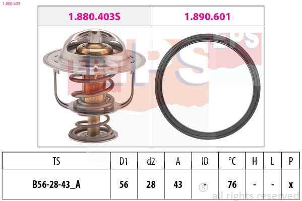 Thermostat, coolant (1.880.403)