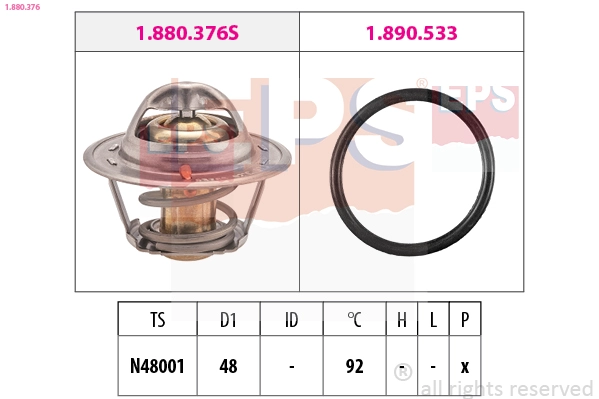 Thermostat, coolant (1.880.376)