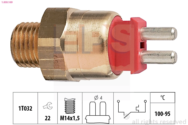 Temperature Switch, radiator fan (1.850.169)
