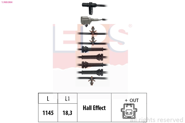 Sensor, wheel speed (1.960.064)