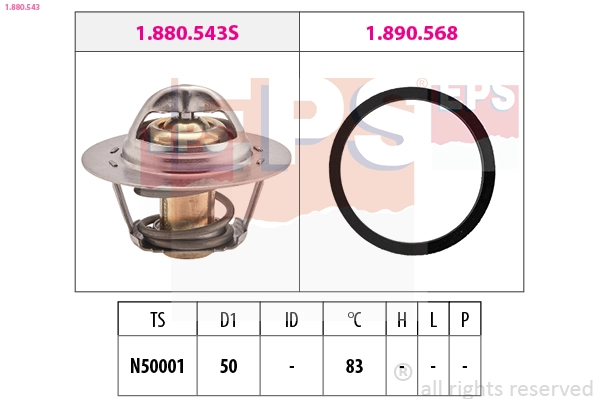 Thermostat, coolant (1.880.543)
