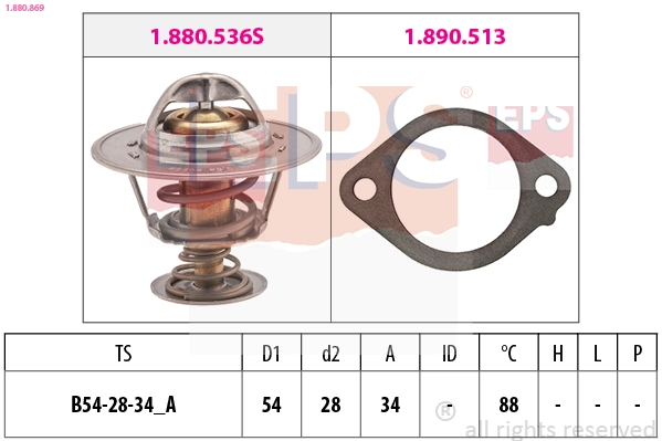 Thermostat, coolant (1.880.869)