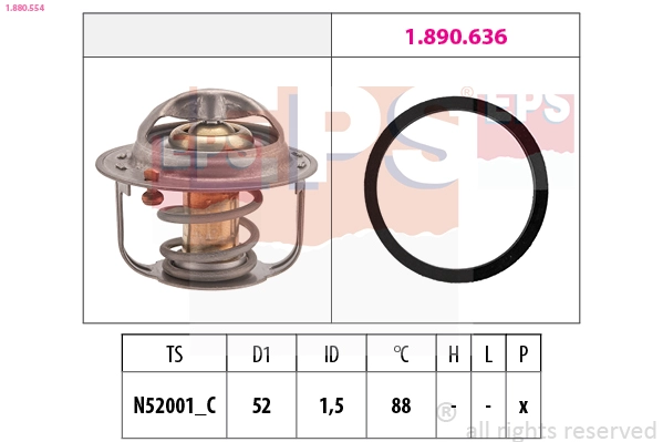 Thermostat, coolant (1.880.554)