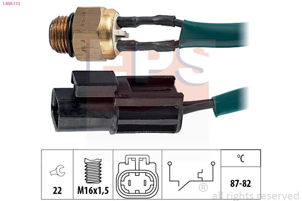 Temperature Switch, radiator fan (1.850.112)